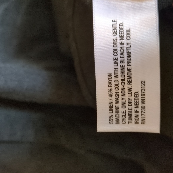 NEW Womens 4X Linen Blend Black Tie Front Summer Top Ava & Viv Short Sleeve 🌞 - Picture 8 of 10